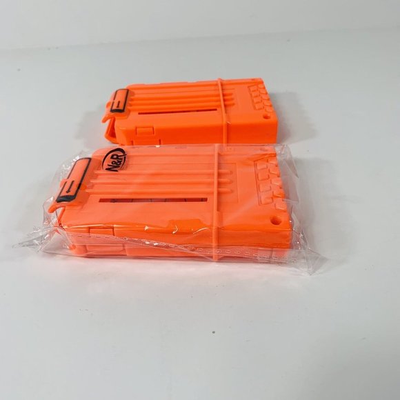 NEW Lot Of 2 Nerf N-Strike 6 Max Round Dart Gun Ammo Clip Magazine No Darts Toy - Picture 4 of 11